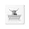 Stupell Industries Longhorn Highland Cow Bath Tub Canvas Wall Art